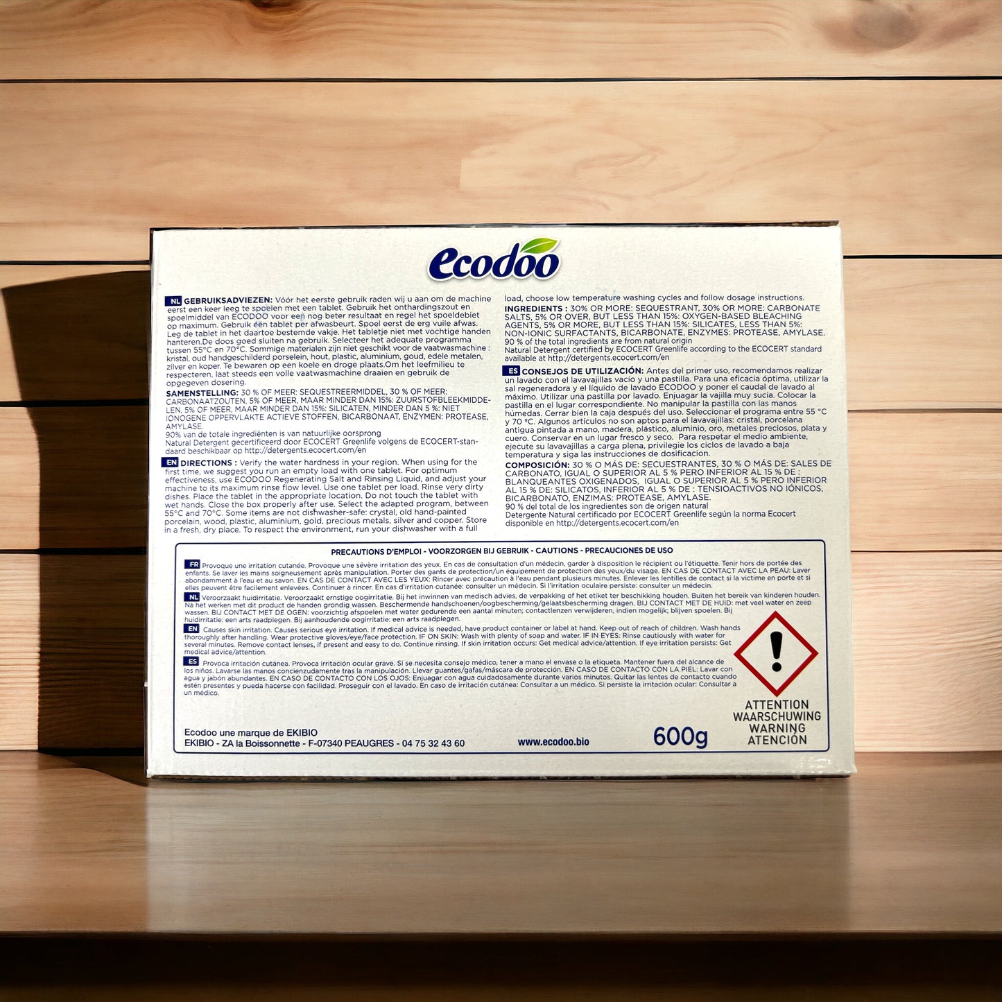 Ecodoo Dishwasher Tablets, 30 tablets