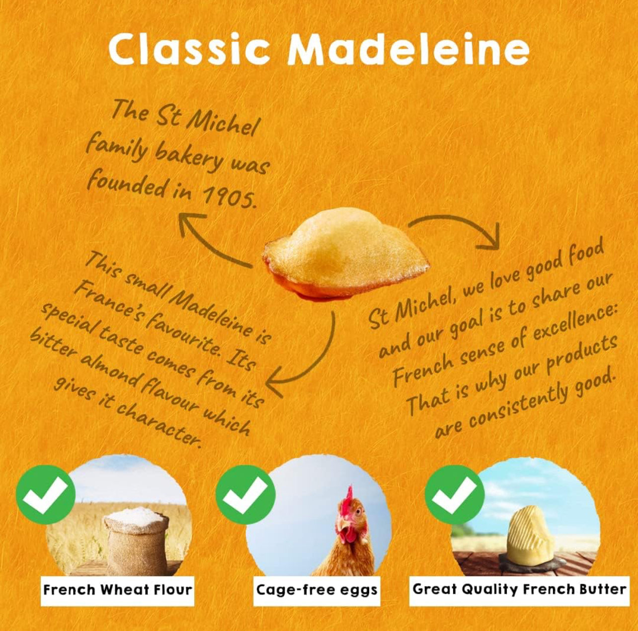 St Michel Original Madeleines (Individually Wrapped) 8.8oz