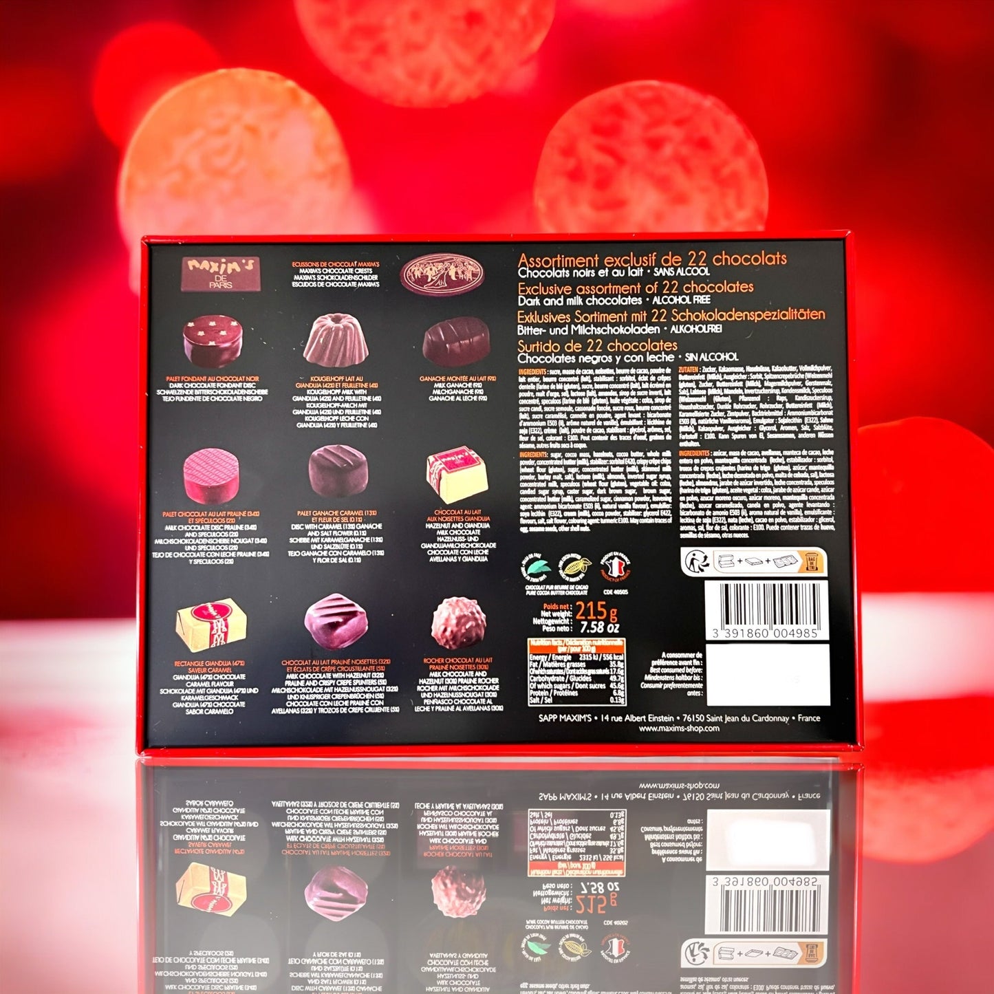 Maxim’s 22 Assorted Chocolates Tin, 7.6 oz (215g)