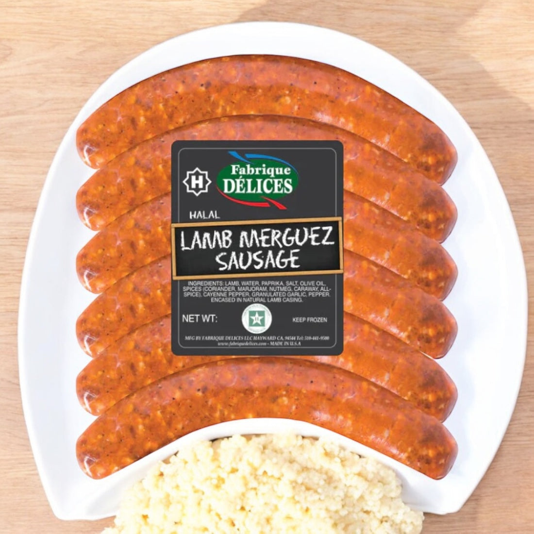 All Natural Lamb Merguez by Fabrique Délices (Frozen), 12oz