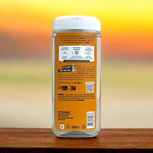 Le Petit Marseillais Organic Orange & Organic Grapefruit Shower & Bath Gel 22oz (650ml)