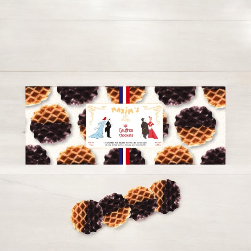 Maxim's de Paris Waffle Cookies w/Chocolate 3.9 oz (109g)