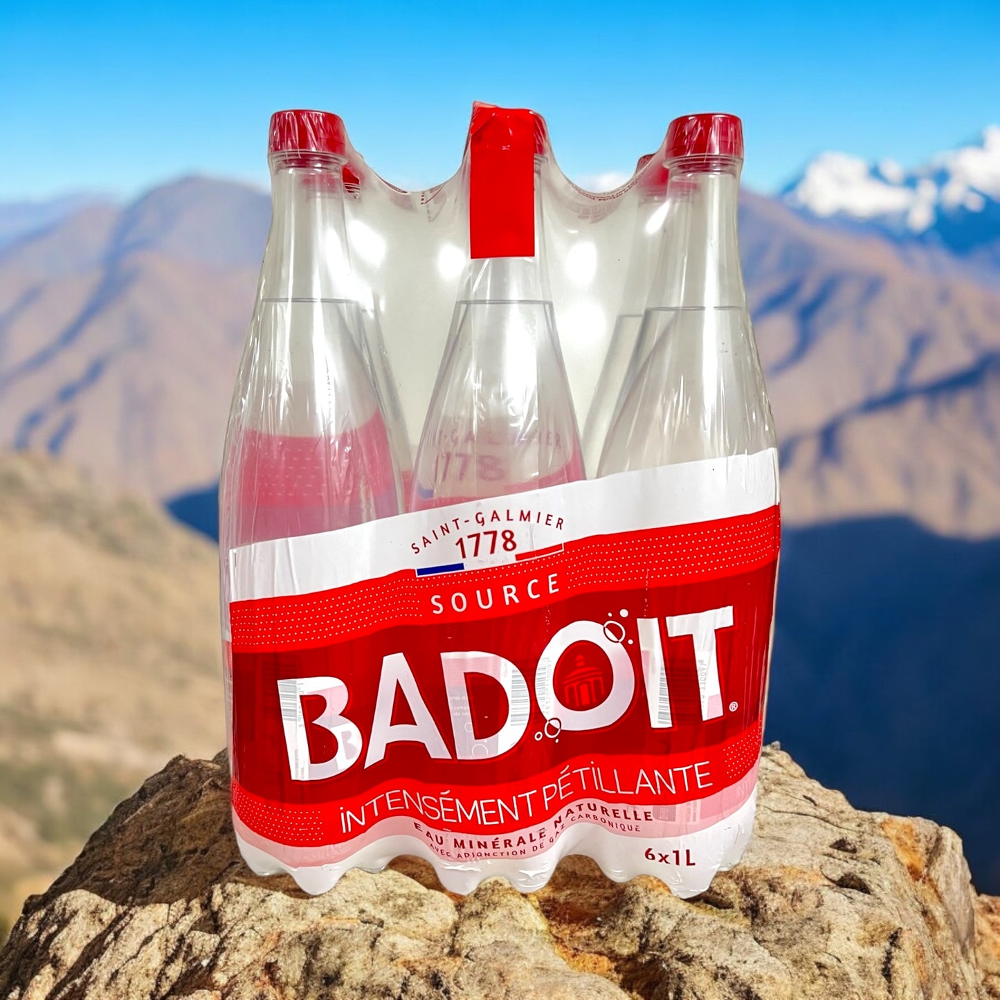 Badoit Intense Bubbles Sparkling Mineral Water 6-pack 1L