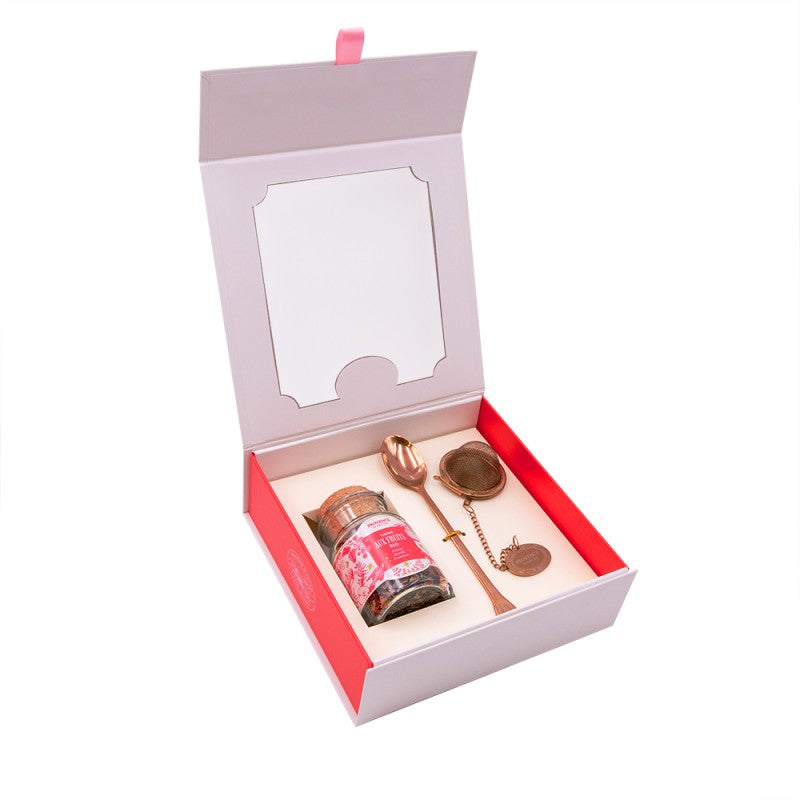 Provence d’Antan Gift box with 1 jar of fruit organic tea 45g + 2 accessories