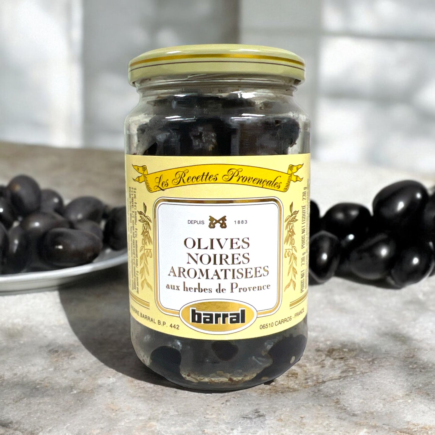 Barral black Olives with Provence Herbs 8.11oz (230g)