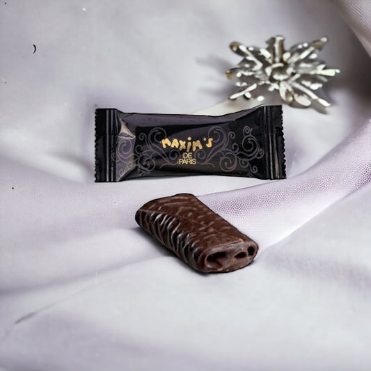 Maxims de Paris Dark Chocolate Lace Crepes Tin 2.8 oz (80g)