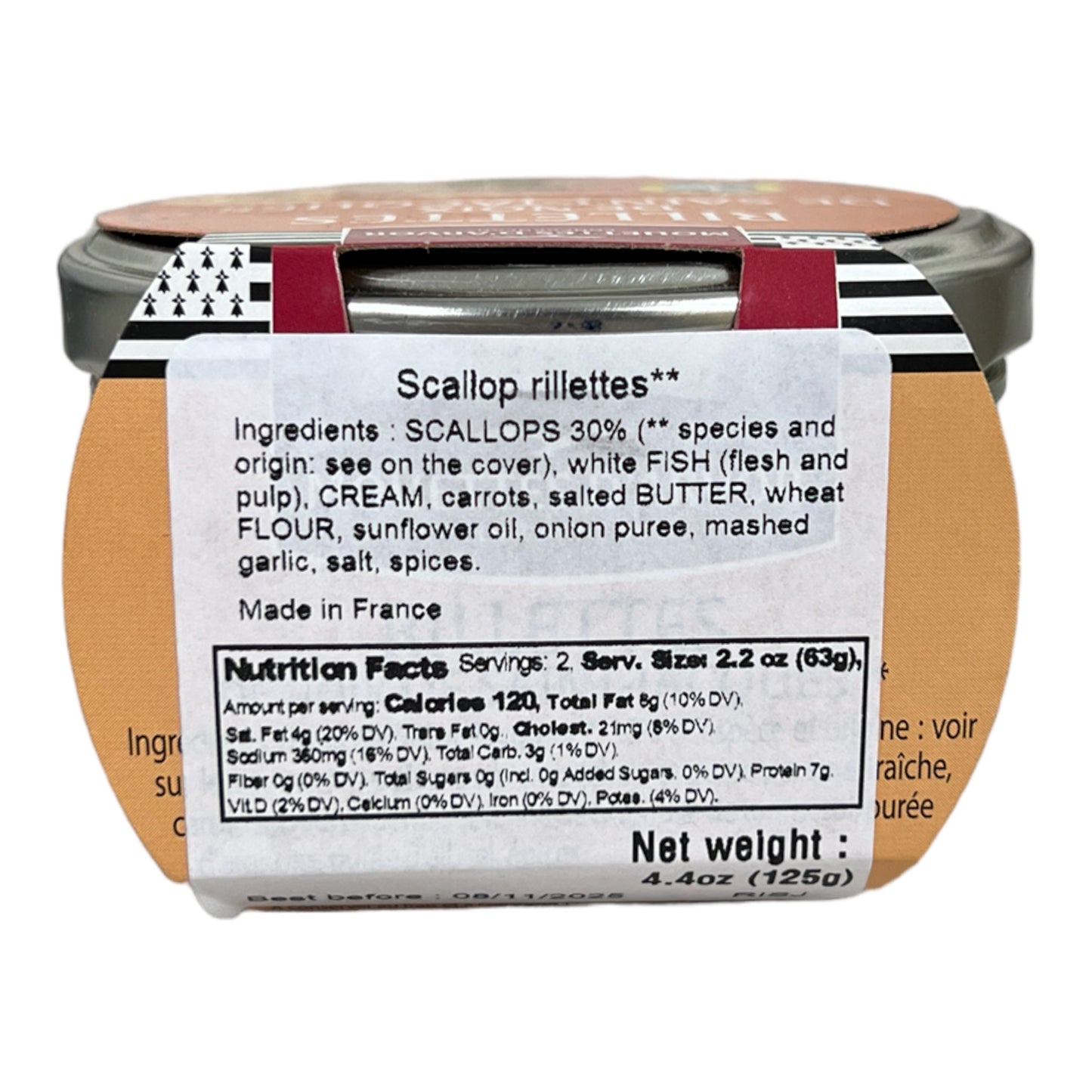 Mouettes d'Arvor Scallop Rillettes 4.4 oz (125g)