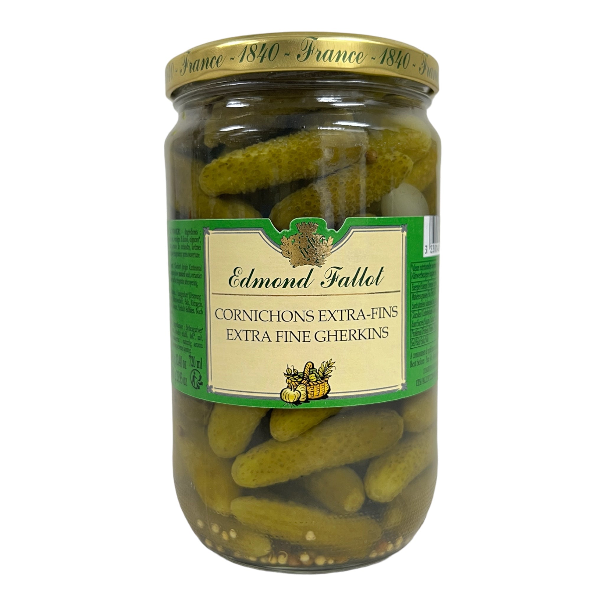Edmond Fallot Gherkins Cornichons, Extra Fins 23.95 oz (600g) Truly
