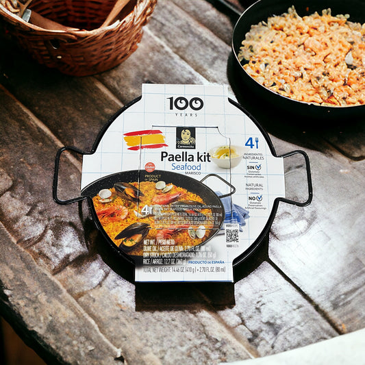 Carmencita Seafood Paella Kit With Enamel Paella Pan- 4 servings, 490g