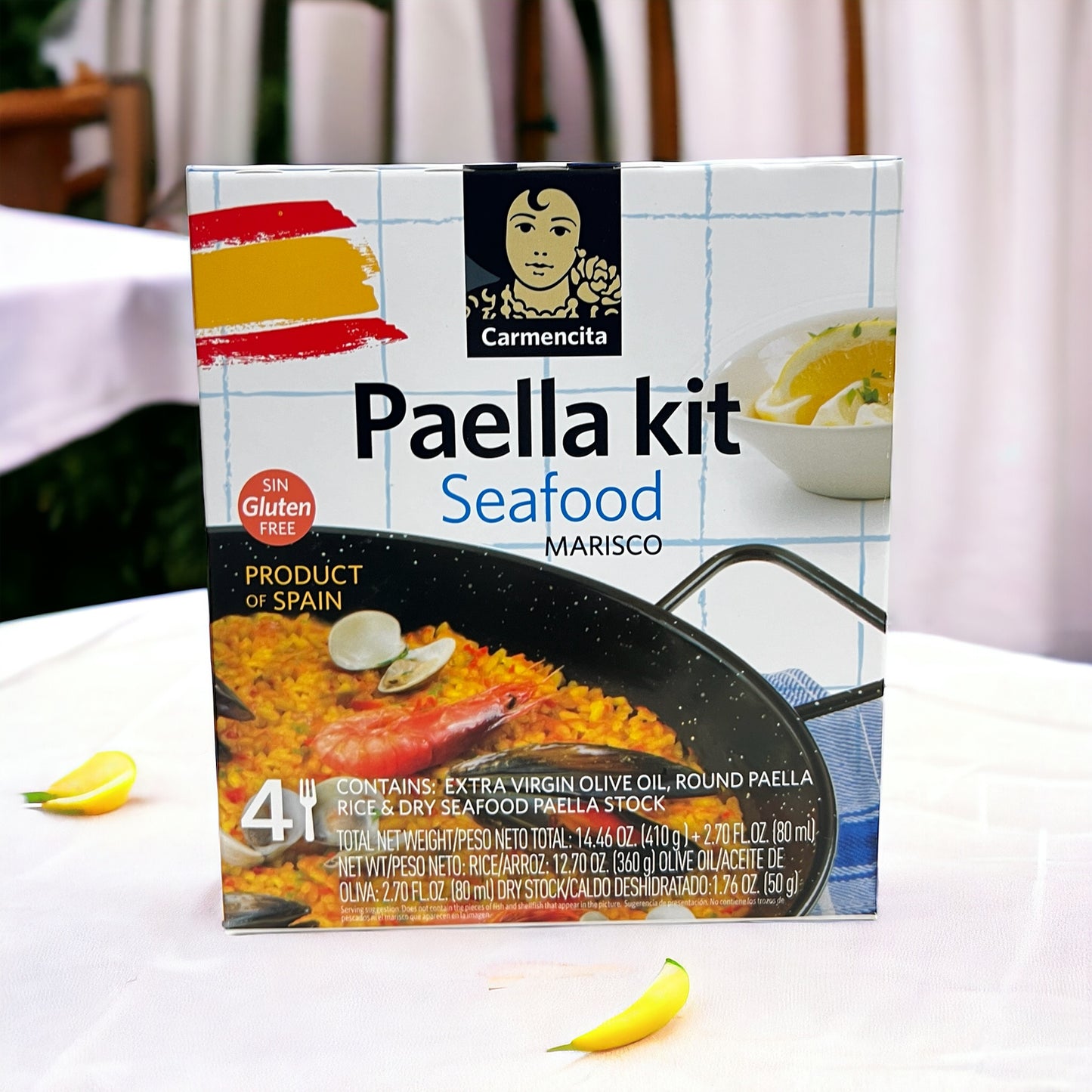 Carmencita Seafood Paella Kit- 4 servings, 490g