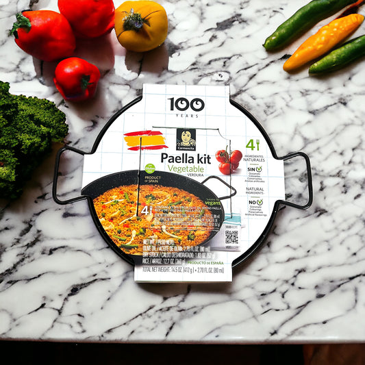 Carmencita Vegetable Paella Kit with Enamel Paella Pan- 4 servings, 472g
