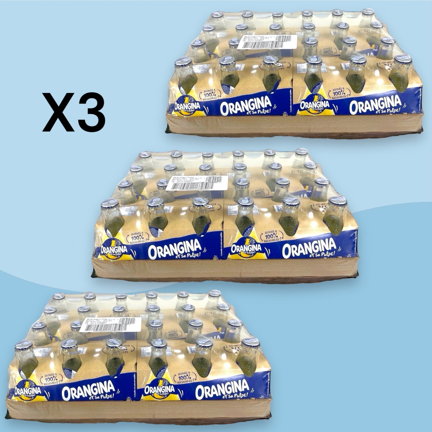 Multipack - Orangina Citrus Soda Original Glass Bottle 8.4 oz