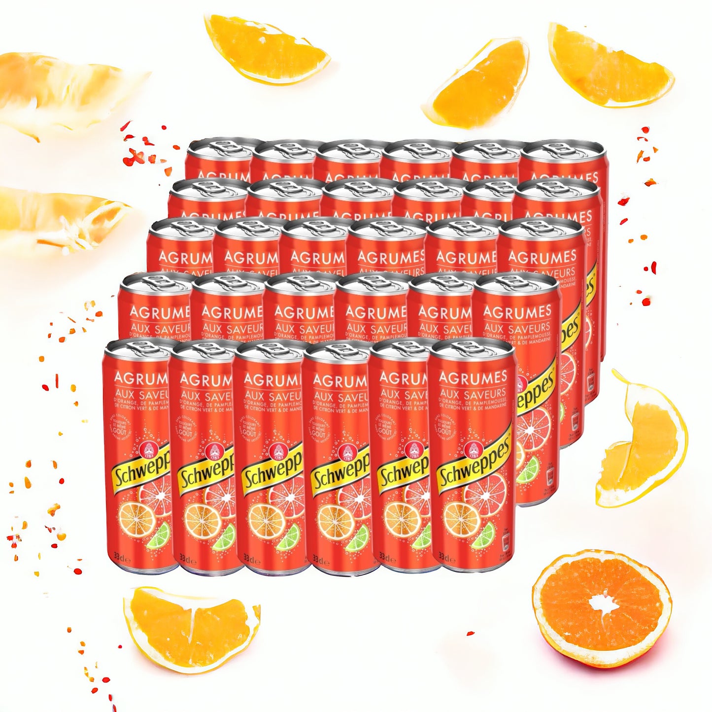 24 pack Schweppes Agrumes Citrus Soda, 11.2 oz can
