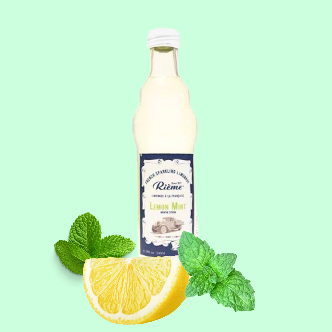 Rieme French Sparkling Lemon Mint Lemonade, 11 fl oz (330 ml)