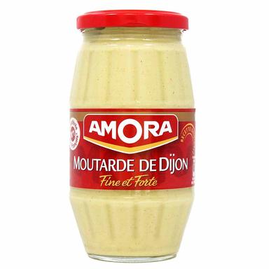 Amora Strong Dijon Mustard From France - Pack Of 2 Plastic Bottles, 265g Each
