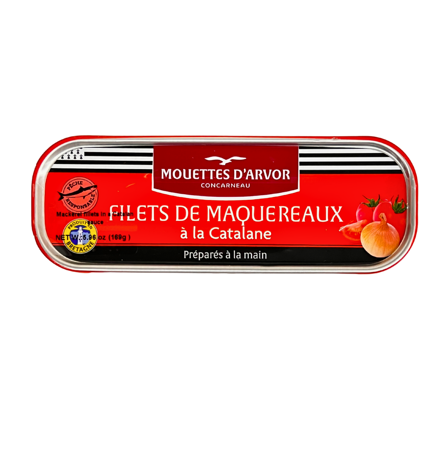 Mouettes d'Arvor Mackerel Filets in Catalane Sauce 6.0 oz (169g)