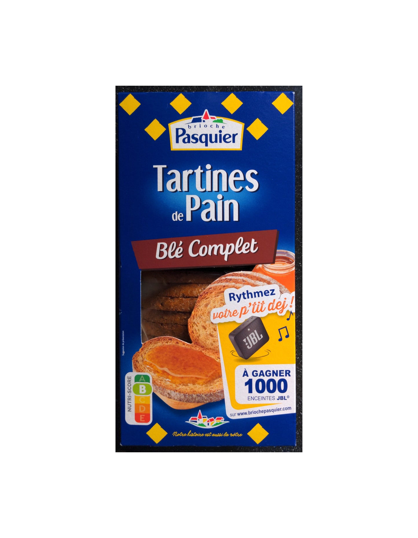 Brioche Pasquier Whole Wheat Toasted Bread Tartines, 8.5 oz