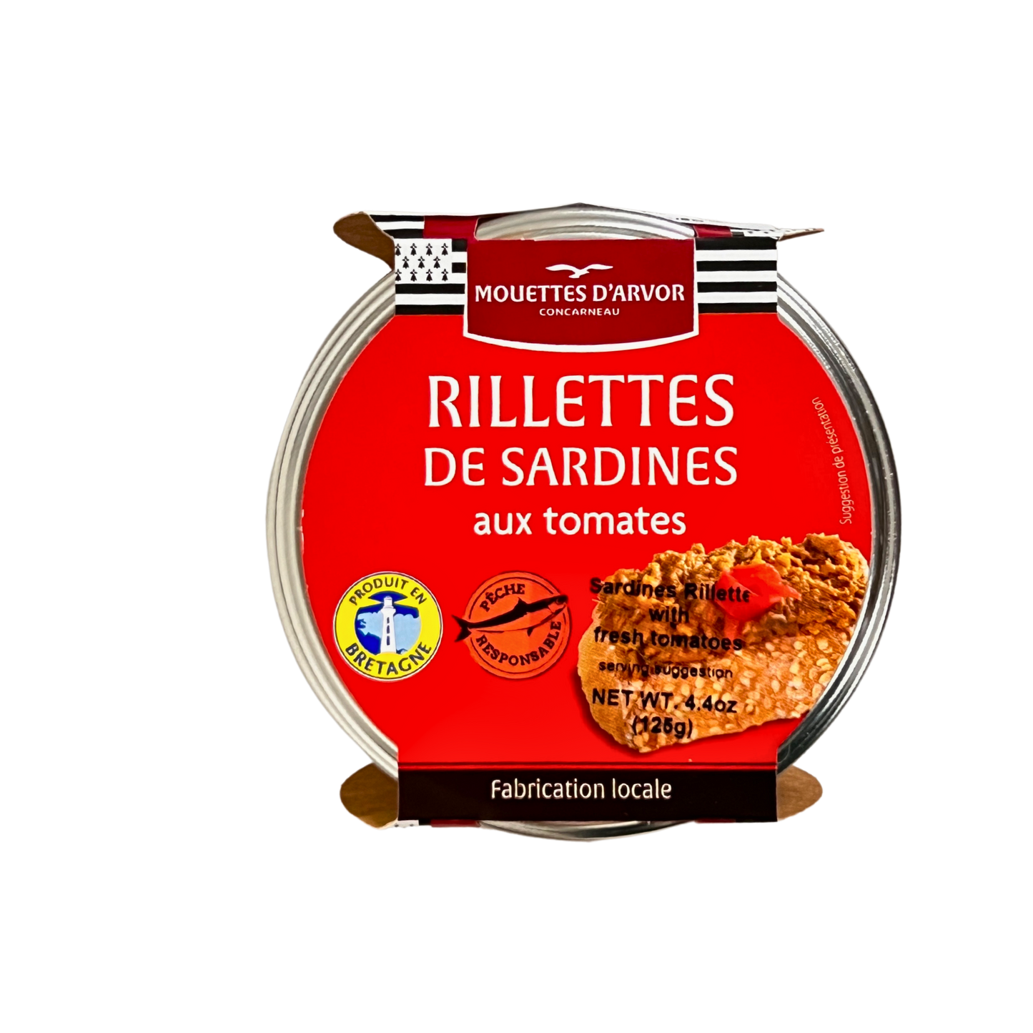 Mouettes d'Arvor Sardine Rillettes with Fresh Tomato 4.4 oz (125g)