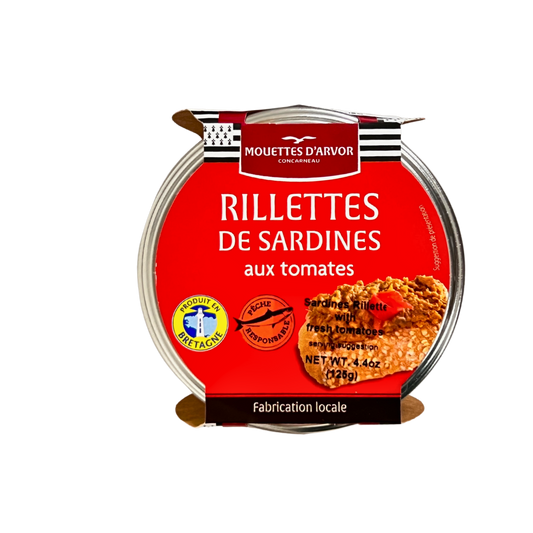 Mouettes d'Arvor Sardine Rillettes with Fresh Tomato  4.4 oz (125g)