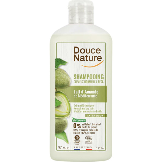 Douce Nature Organic Shampoo with Almond Milk for Normal to Dry Hair, 8.5 oz