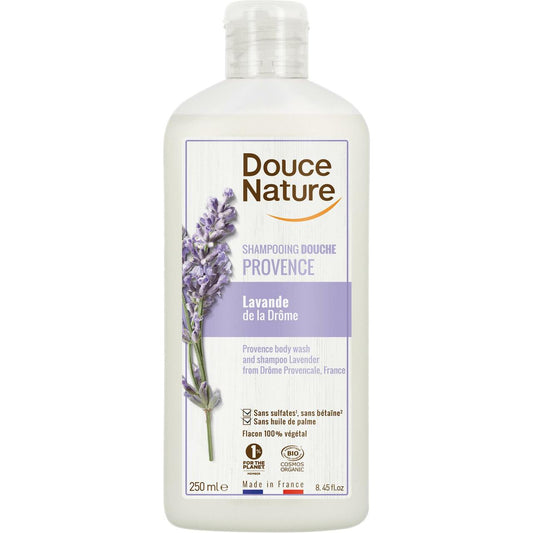 Douce Nature Organic Lavender Bodywash & Shampoo 250ml (8.5 oz)