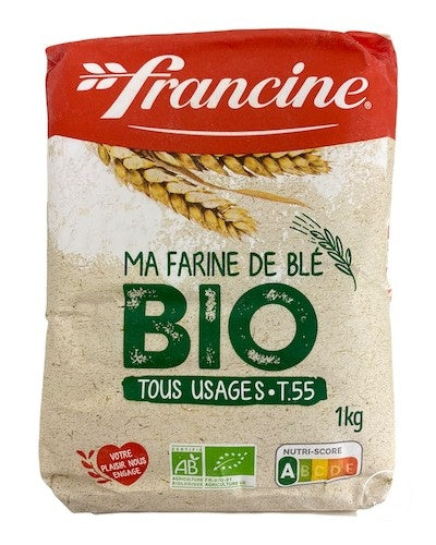 Organic All purpose Francine Wheat Flour T55, 2.2 lb