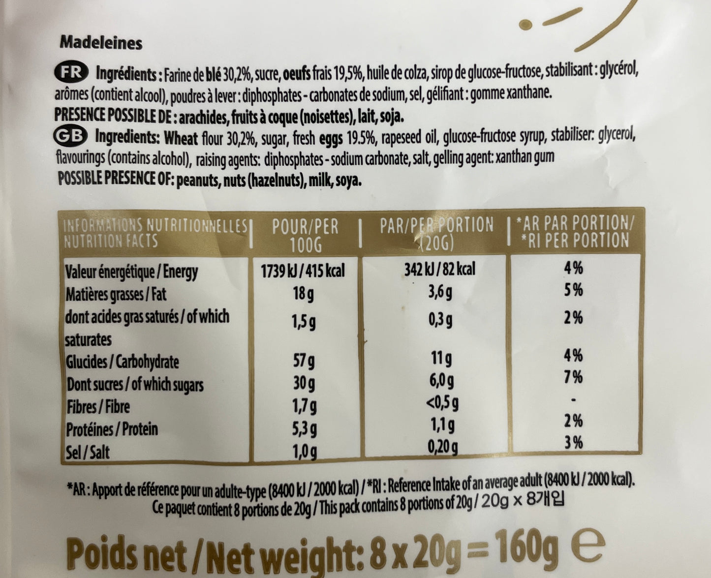 Jacquet Madeleines, 5.6 oz