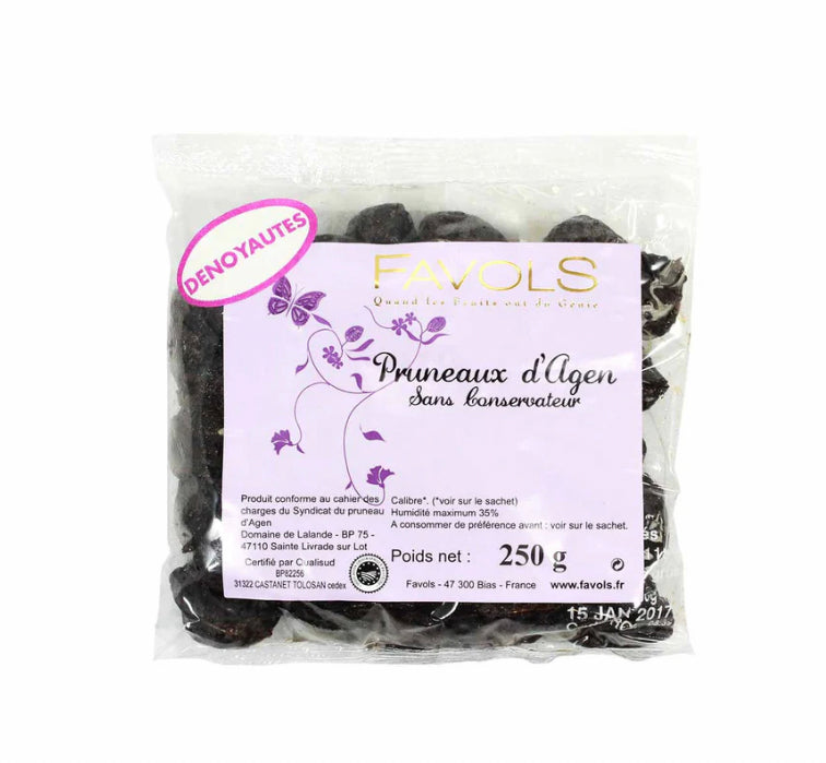 Agen Pitted Prunes Pruneaux d'Agen by Favols, 8.8 oz (250 g)