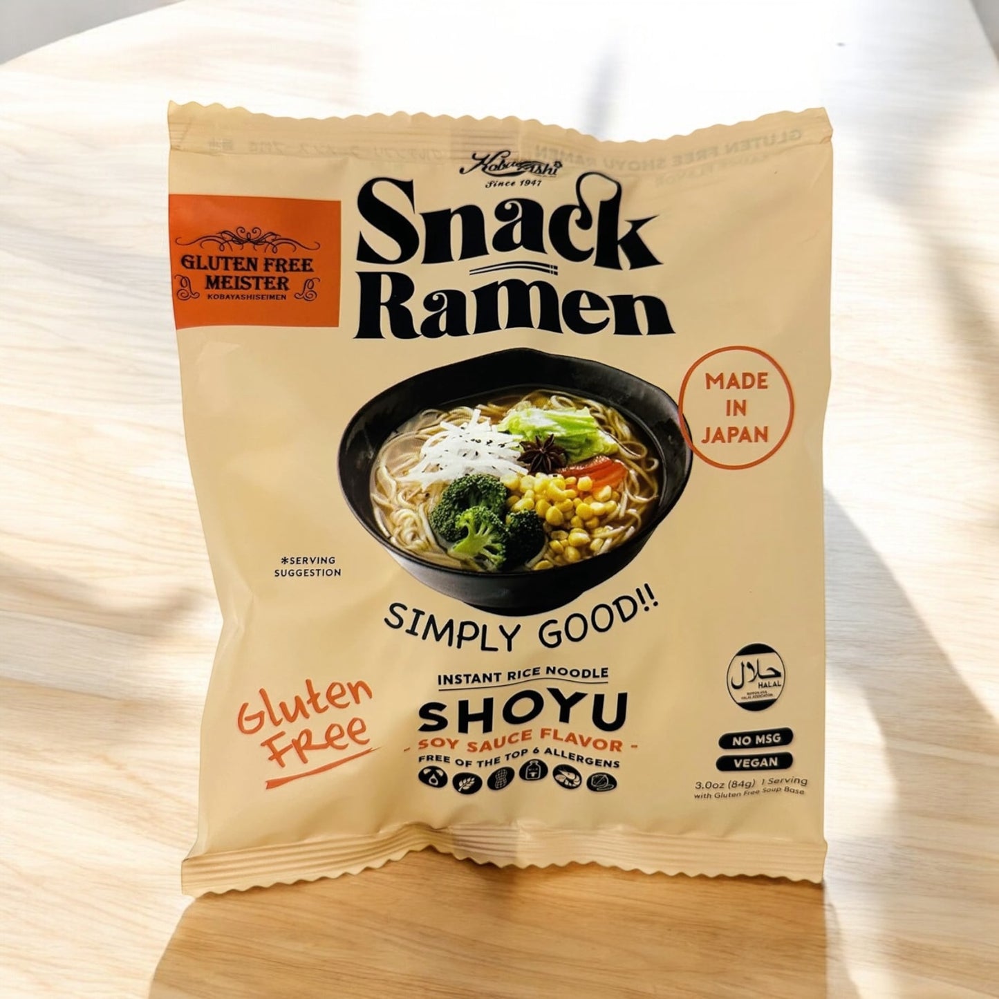 Gluten Free Gourmet Instant Ramen - Shoyu Snack size 3.2oz