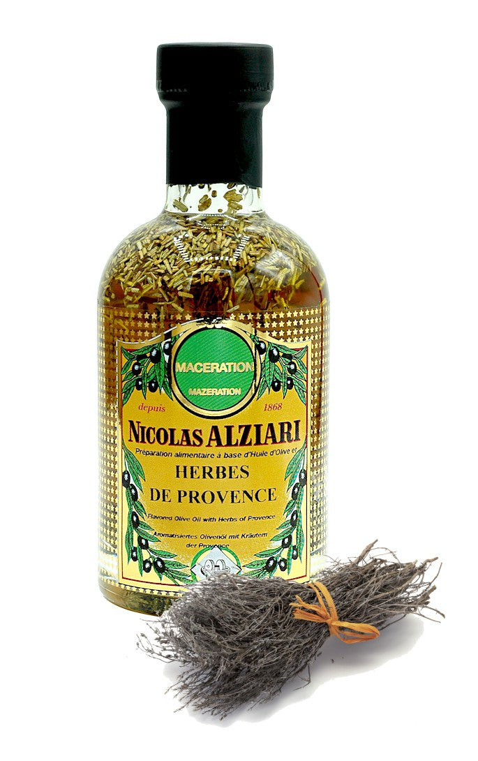 Nicolas Alziari Extra Virgin Olive Oil with Provence Herbs 6.7 fl.oz (200ml)