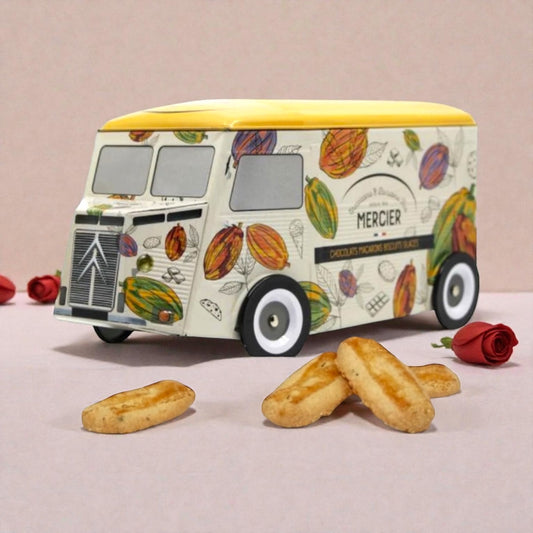 Mercier Hazelnut Cookies in Retro Van Tin 5.3 oz (150g)