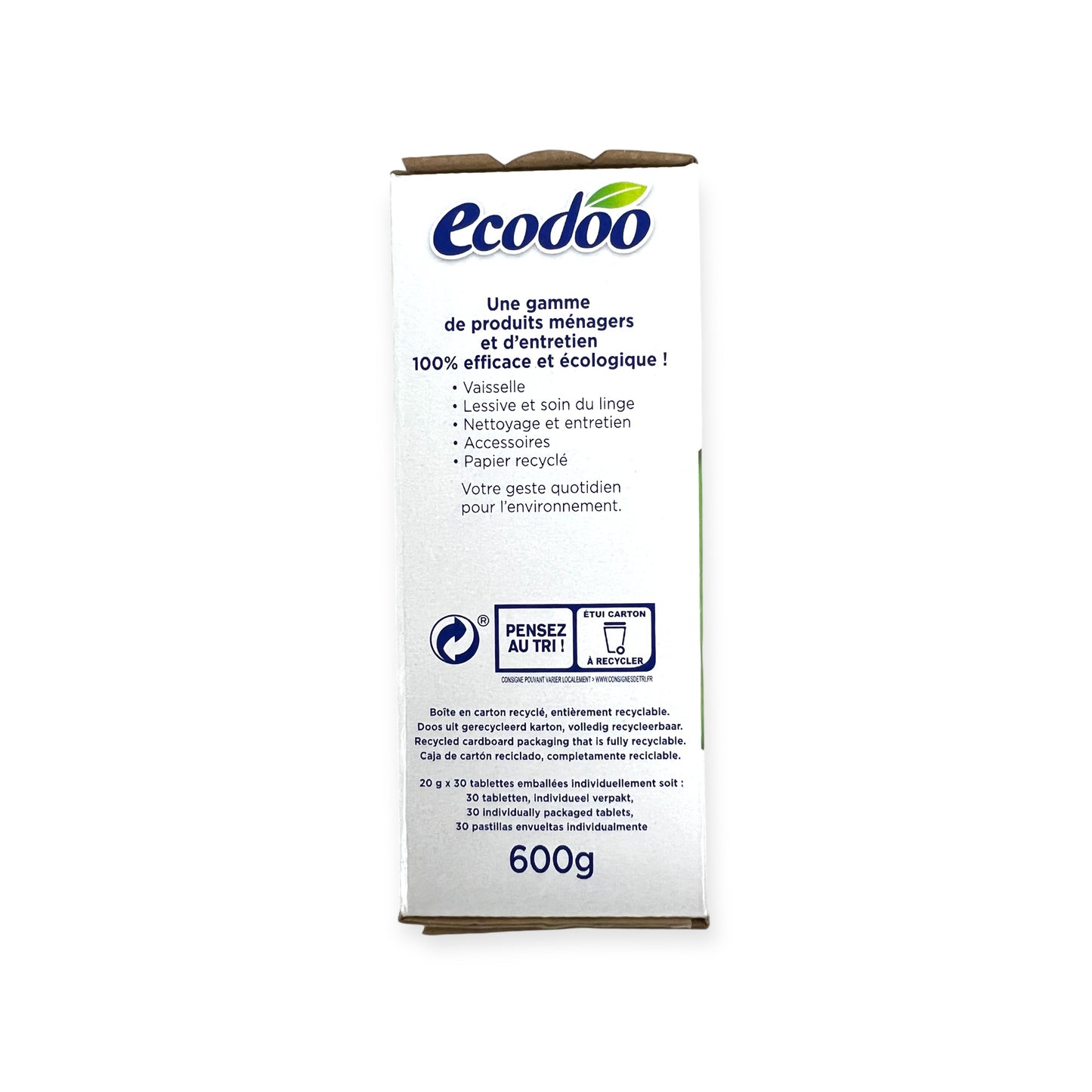 Ecodoo Dishwasher Tablets, 30 tablets