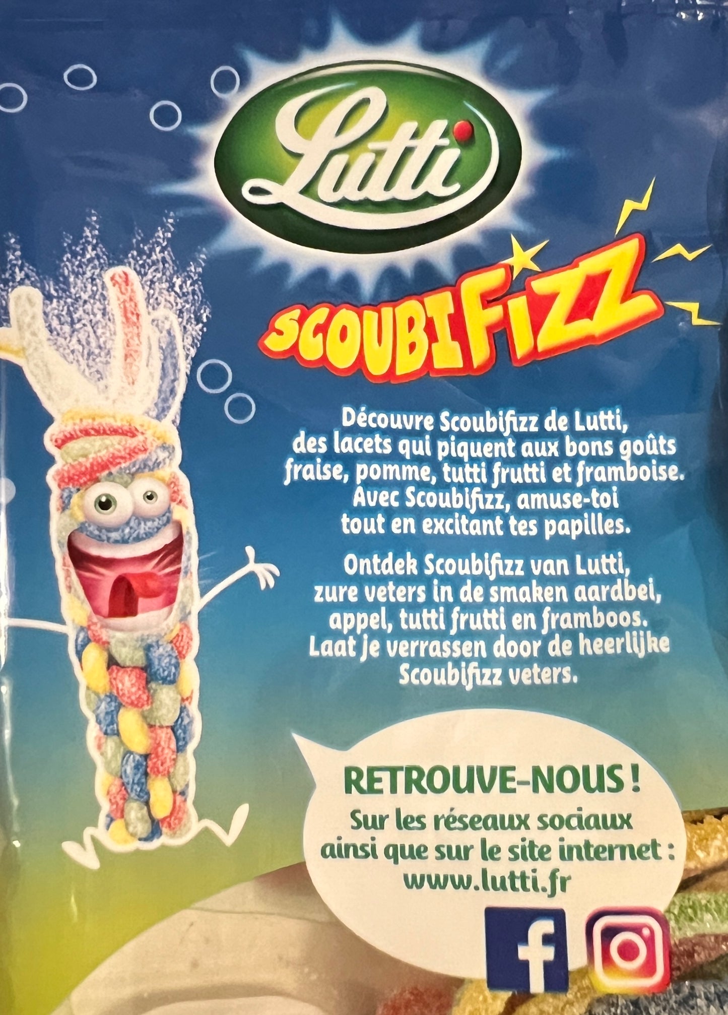 Lutti - Scoubifizz Soft Candies, 180g (6.3oz) Bag