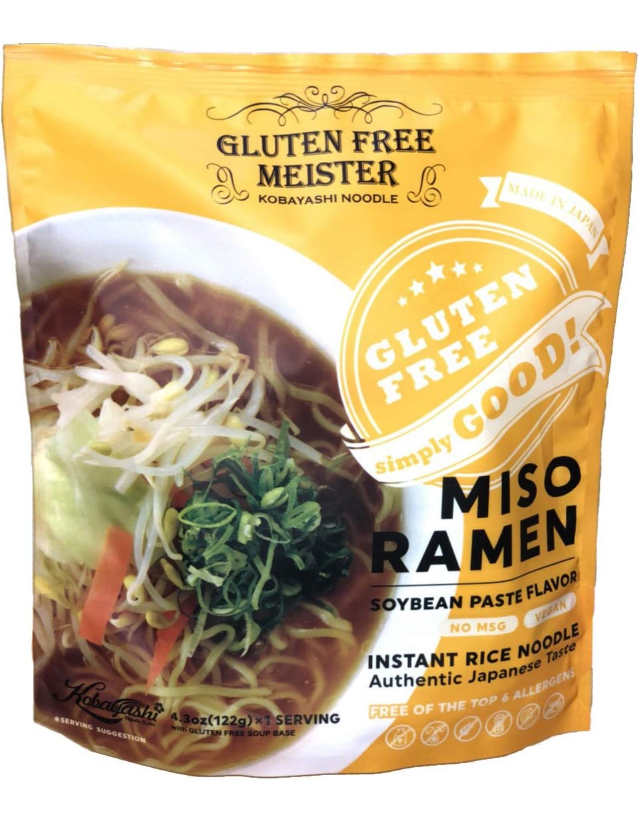 Gluten Free Gourmet Instant Ramen - Miso 4.3oz