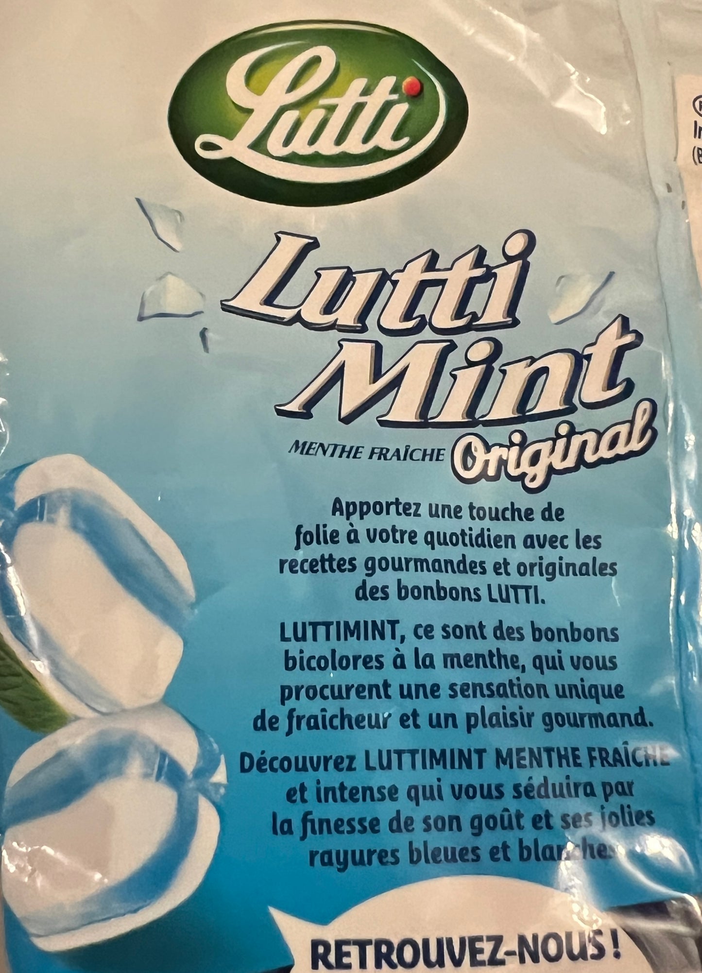 Lutti Mint Original Candies, 250g (8.9oz)