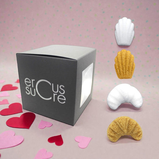 Croissant & Madeleine Shaped Sugar Cubes Wrapped