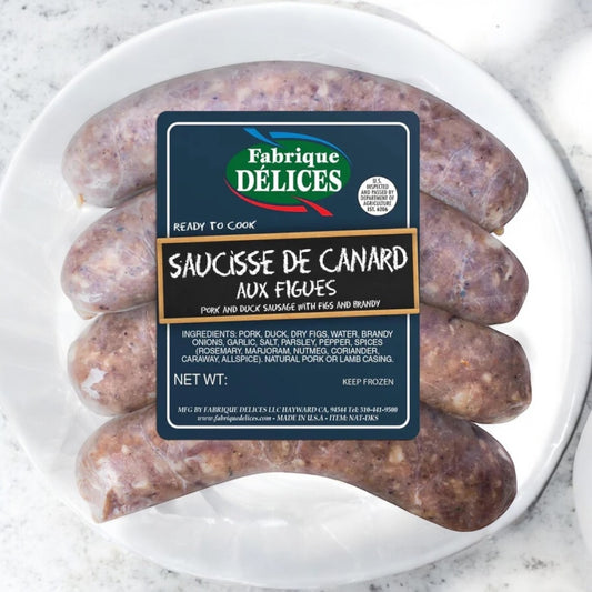 Duck Sausage with Figs by Fabrique Délices, 1 lb (Frozen)