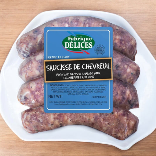 Venison Sausage with Cranberries by Fabrique Délices, 1 lb (Frozen)