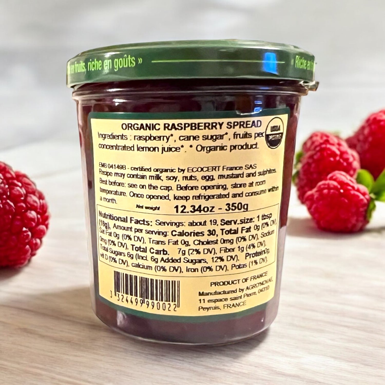 Truly Raspberry Comtes de Provence Organic Jam - Raspberry – Truly Foodie