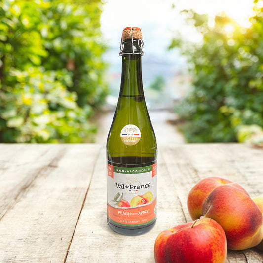 Val de France Organic Sparkling Peach & Apple Juice 25.4 fl oz (750 ml)