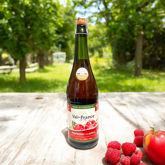 Val de France Organic Sparkling Raspberry & Apple Juice 25.4 fl oz (750 ml)