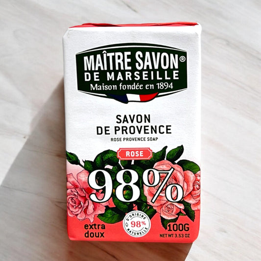 Maitre Savon de Marseille - Rose Soap, 100g (3.5 oz)