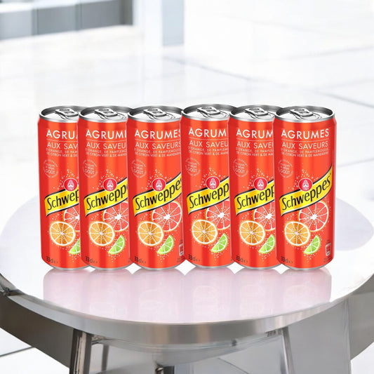 6 pack Schweppes Agrumes Citrus Soda 11.2oz
