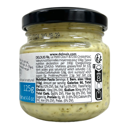 Delouis Tartare Sauce, 4.4 oz (125 g)