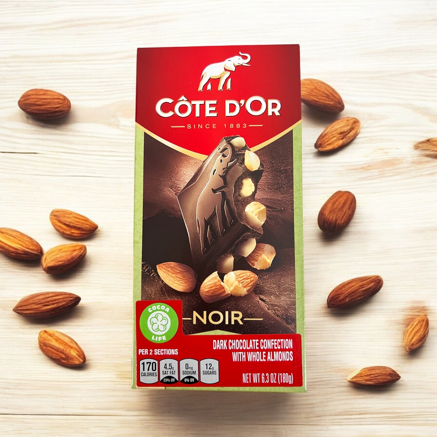 Cote d'Or Dark Chocolate with Almonds 6.4oz