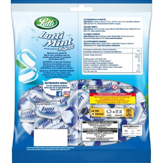 Lutti Mint Original Candies, 250g (8.9oz)