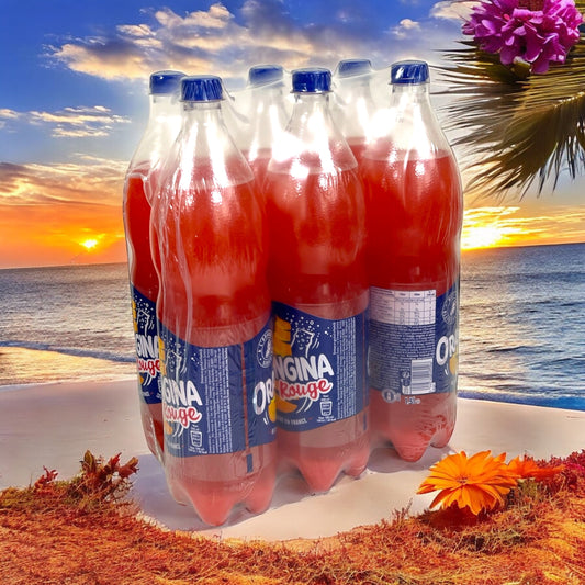 Orangina Rouge Blood Orange Soda 6-pack 1.5L Plastic Bottle