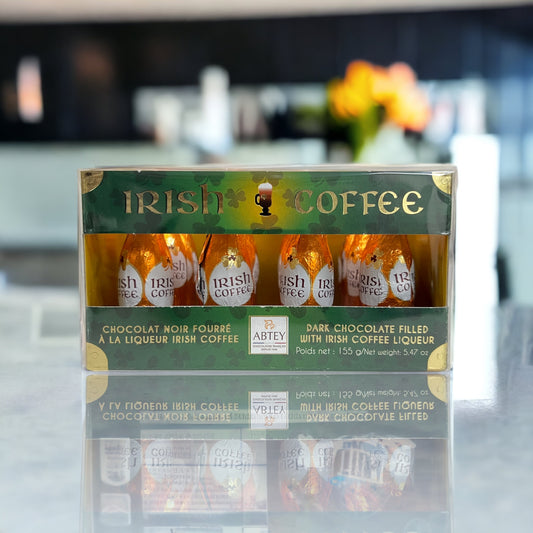 Abtey Dark Chocolate Mini Bottles Filled with Irish Coffee Liqueur 5.5 oz (155g)