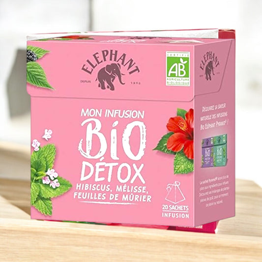 Elephant Organic Detox Herbal Tea, 20 Sachets, 1.2oz (34g)