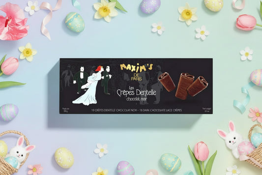 Maxim's de Paris Dark Chocolate Lace Crepes 3.2 oz (90g)